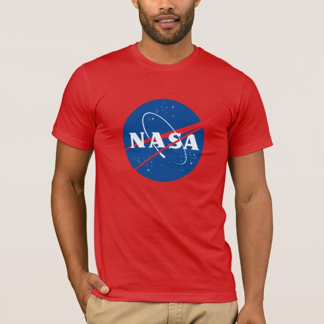 Icónico Camiseta De Algodón De La NASA (Cometa Roj (Anverso)