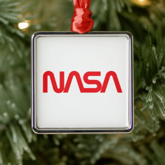 Icónico Ornamento cuadrado Circa de la NASA (blanc