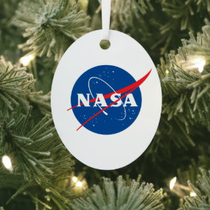 Icónico Ornamento Metalizado de Fiestas de la NASA