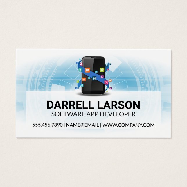 Icono de aplicaciones móviles | Tecnología técnica (Frente)