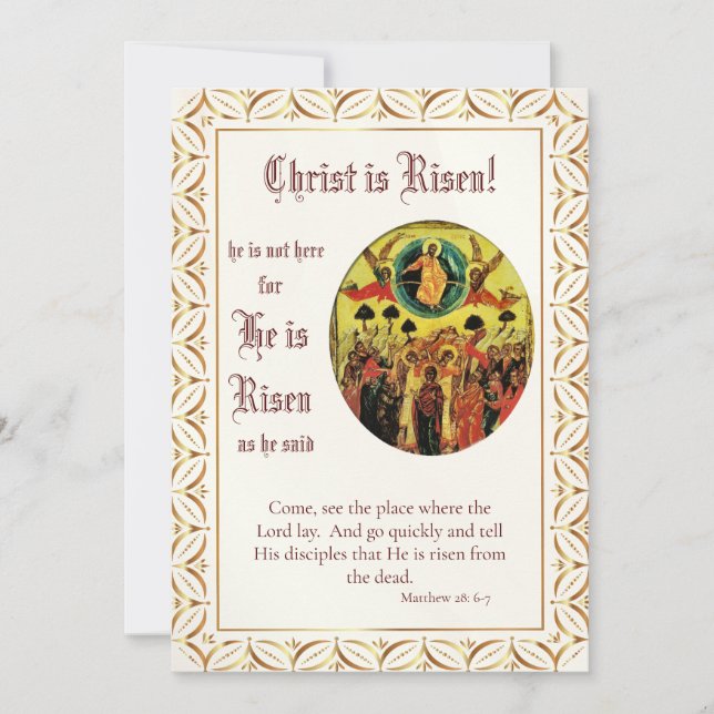 Icono de Ascensión Ortodoxa Cristiana Pascua (Anverso)