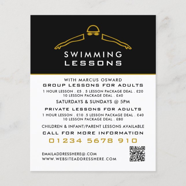 Icono de baño dorado, publicidad de lección de nat (Frente)