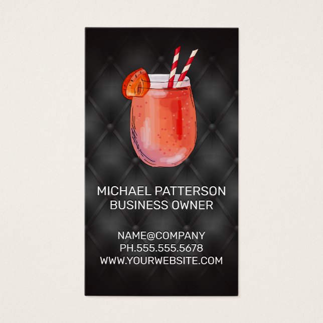 Icono de bebida de cóctel | Negro Upholsed (Frente)