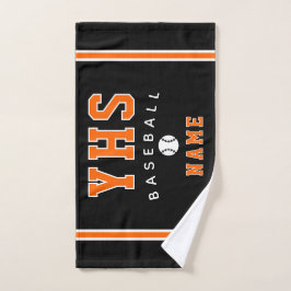 Ícono de béisbol, nombre personalizado y escuela, 