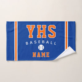 Icono de béisbol, nombre personalizado y escuela, 