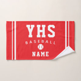 Ícono de béisbol, nombre personalizado y escuela, 