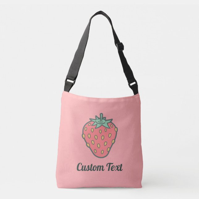 Icono de fresa - Bolsa de cuerpo cruzado (Anverso)