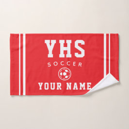 Ícono de fútbol, nombre personalizado y escuela, m