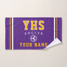 Ícono de fútbol, nombre personalizado y escuela, m