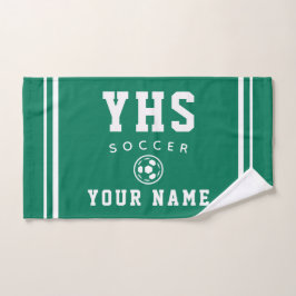Ícono de fútbol, nombre personalizado y escuela, m