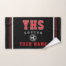 Ícono de fútbol, nombre personalizado y escuela, m