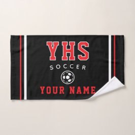 Ícono de fútbol, nombre personalizado y escuela, m