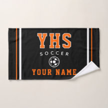 Ícono de fútbol, nombre personalizado y escuela, r