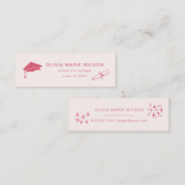 Icono de graduación minimalista Tarjeta de nombre 