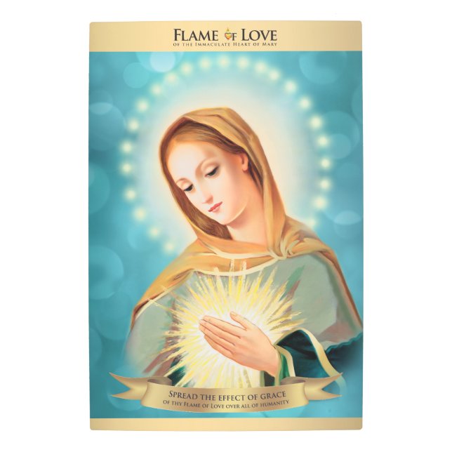 Icono de la llama del amor 20"x30" arte Metalizado (Anverso)