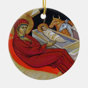 Icono de la Natividad Ornamento de Navidad