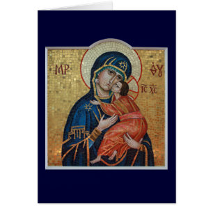 Icono de la tarjeta de Theotokos (espacio en