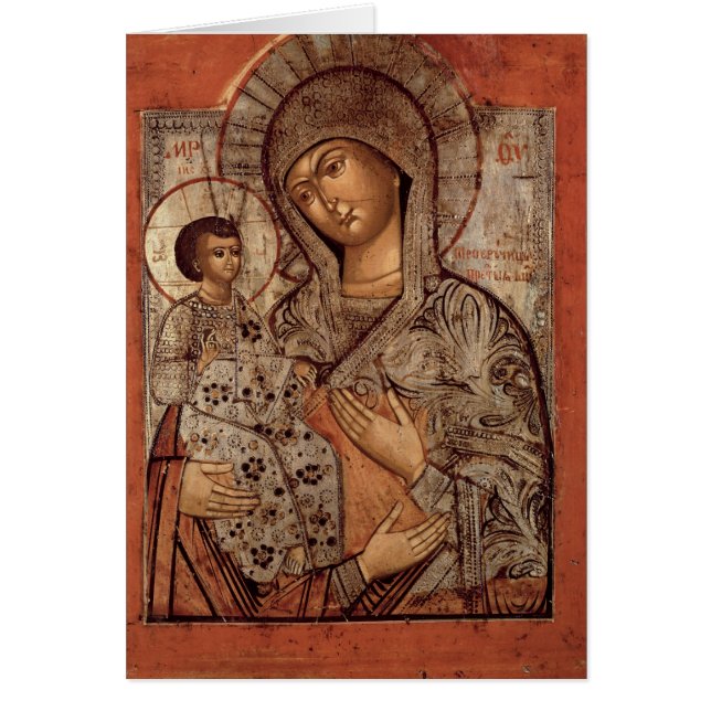 Icono de la Virgen bendecida con tres manos (Frente)