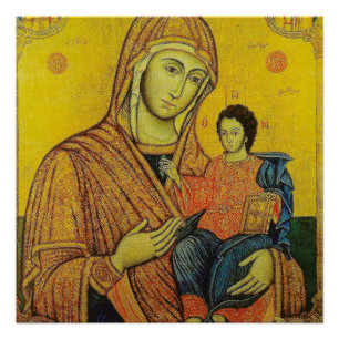Icono de la Virgen María Poster