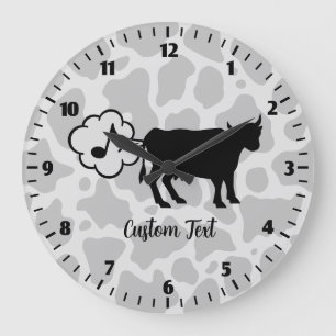Icono de metano de vaca grande reloj