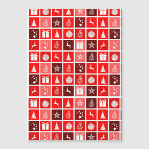 Icono de Navidad Cuadrados Rojos Arte Festivo Clás