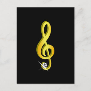 Icono de oro de una nota musical G-Clef