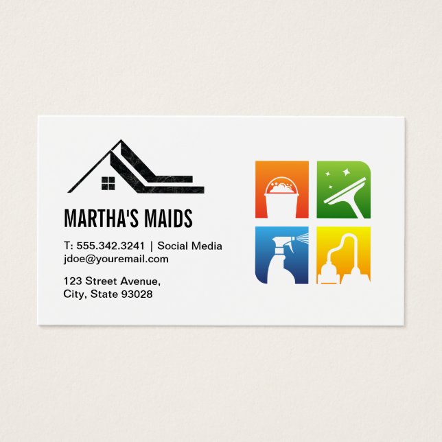 Icono de Servicios de limpieza del hogar | Logotip (Frente)