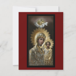 Icono de Sitka en la tarjeta de oración de la Madr