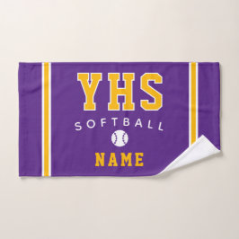 Ícono de Softbol, Nombre y Escuela Personalizados,
