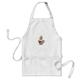 Icono de Taza de Café Marrón Simple Delantal Blanc