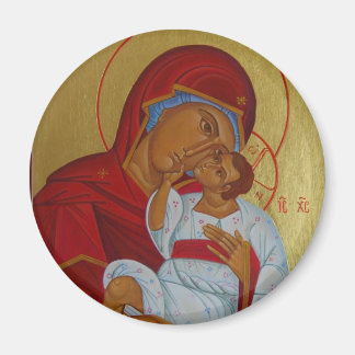 Icono de Theotokos con imán infantil