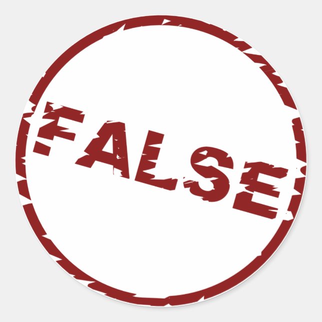 Icono de validación - FALSO - Pegatina (Anverso)