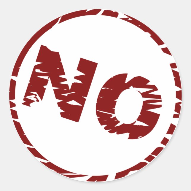 Icono de validación - NO - Pegatina (Anverso)