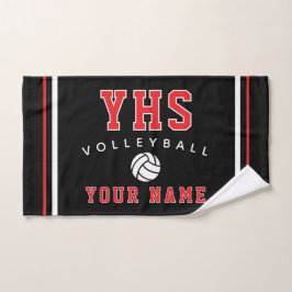 Icono de voleibol, nombre y escuela personalizados