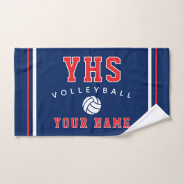 Icono de voleibol, nombre y escuela personalizados