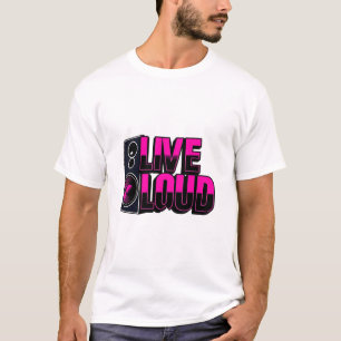 Icono del altavoz retro fuerte en vivo camiseta