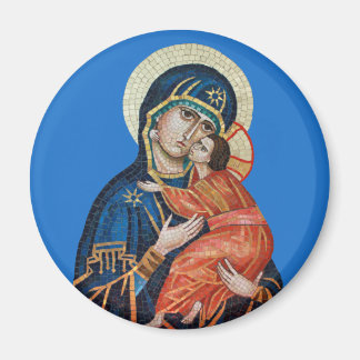 Icono del imán redondo de Theotokos