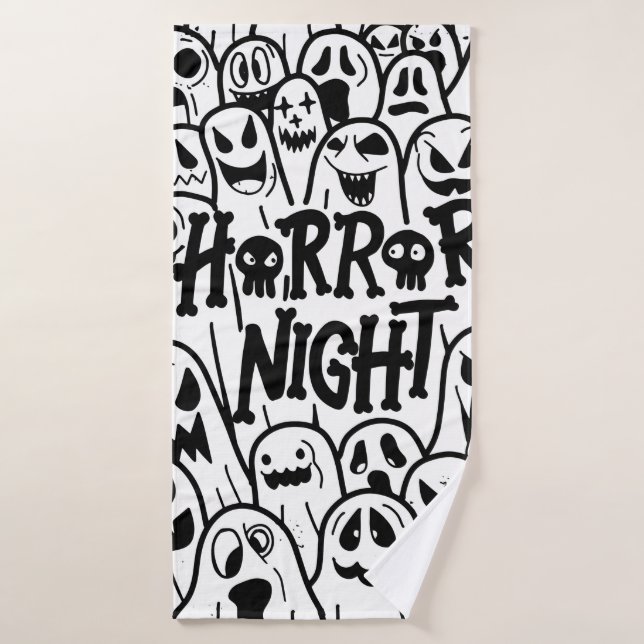 Icono fantasma lindo de Halloween de varios estilo (Toalla de baño)