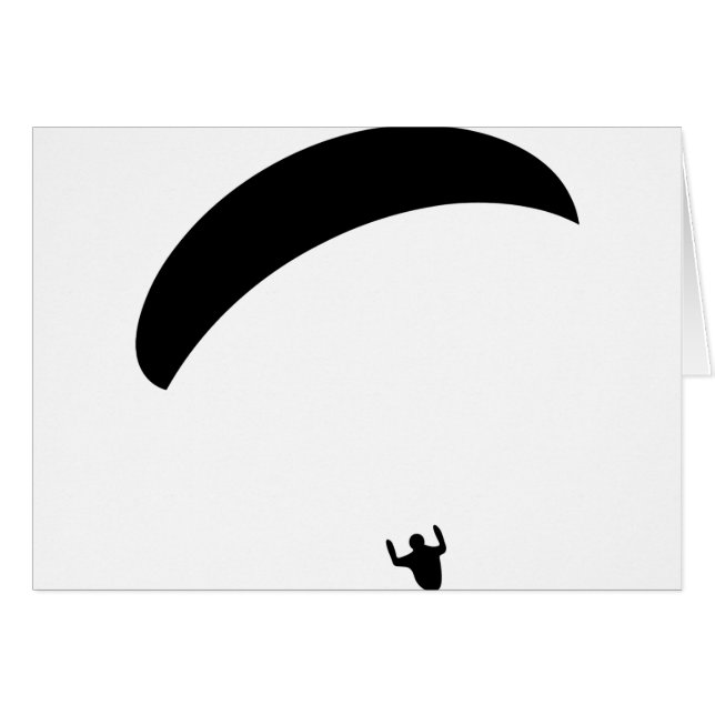 icono negro del paragliding (Anverso (Horizontal))