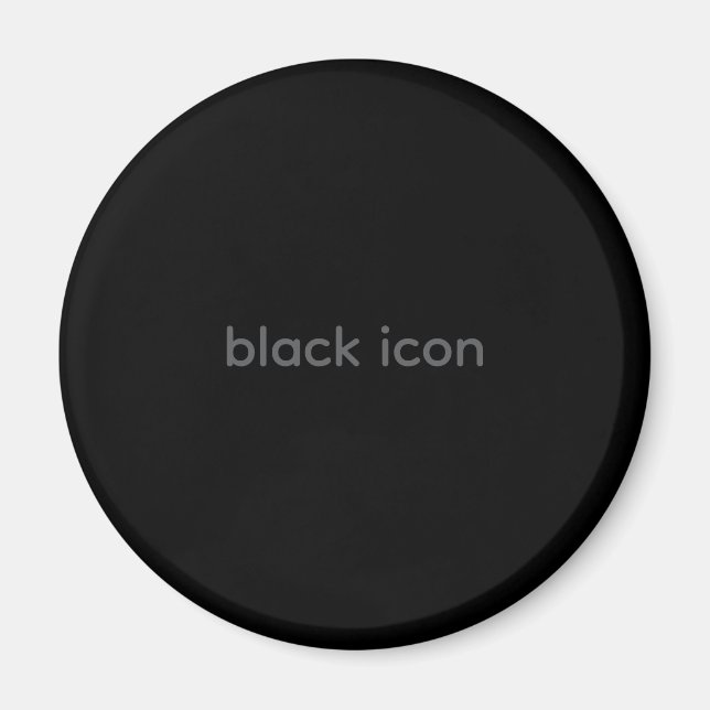 Icono negro - Imán de tipografía (Frente)
