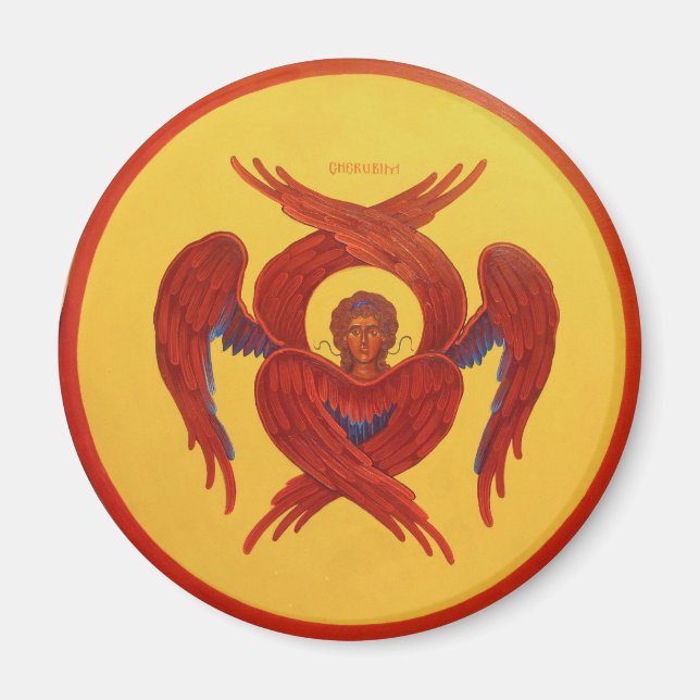 Icono ortodoxo del imán de Cherubim (Frente)