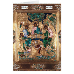 Icono que representa Abraham y los tres ángeles