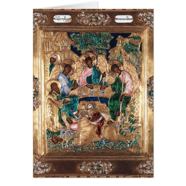 Icono que representa Abraham y los tres ángeles (Frente)