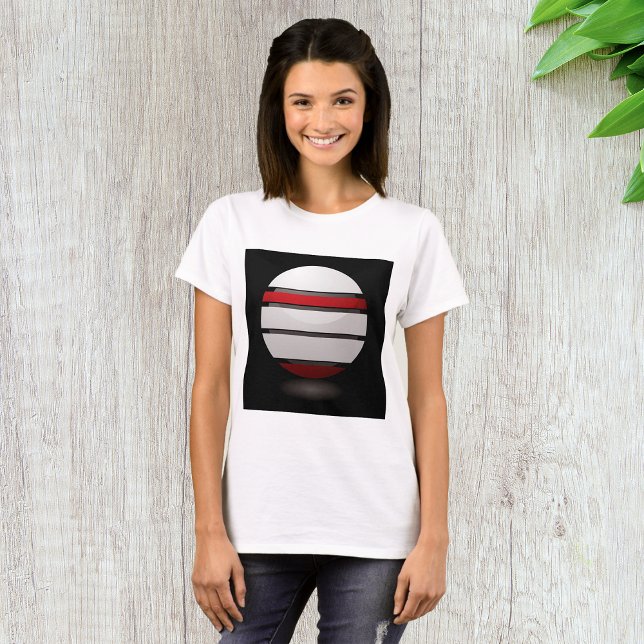 Icono Rojo Y Blanco Droid Mujeres Camiseta (Subido por el creador)