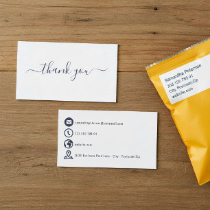 Iconos azules gracias tarjeta de gabinete