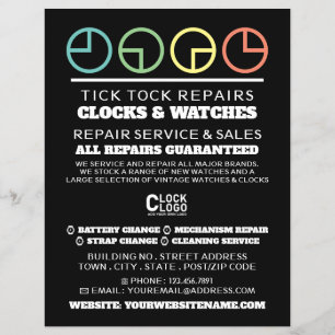 Iconos de cara de reloj, publicidad de horóloga