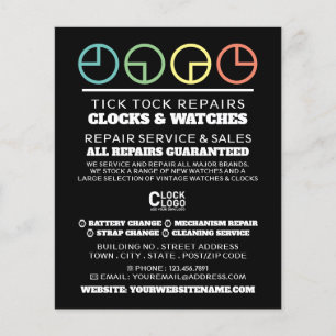 Iconos de cara de reloj, publicidad de horóloga