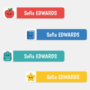 Iconos de Escuela Adorables Etiquetas de Nombre Pe