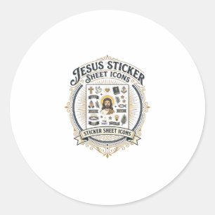 Iconos de hoja de pegatinas de Jesús Hoja de pegat