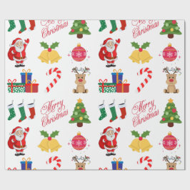 Iconos de los Navidades blancos papel de ajuste